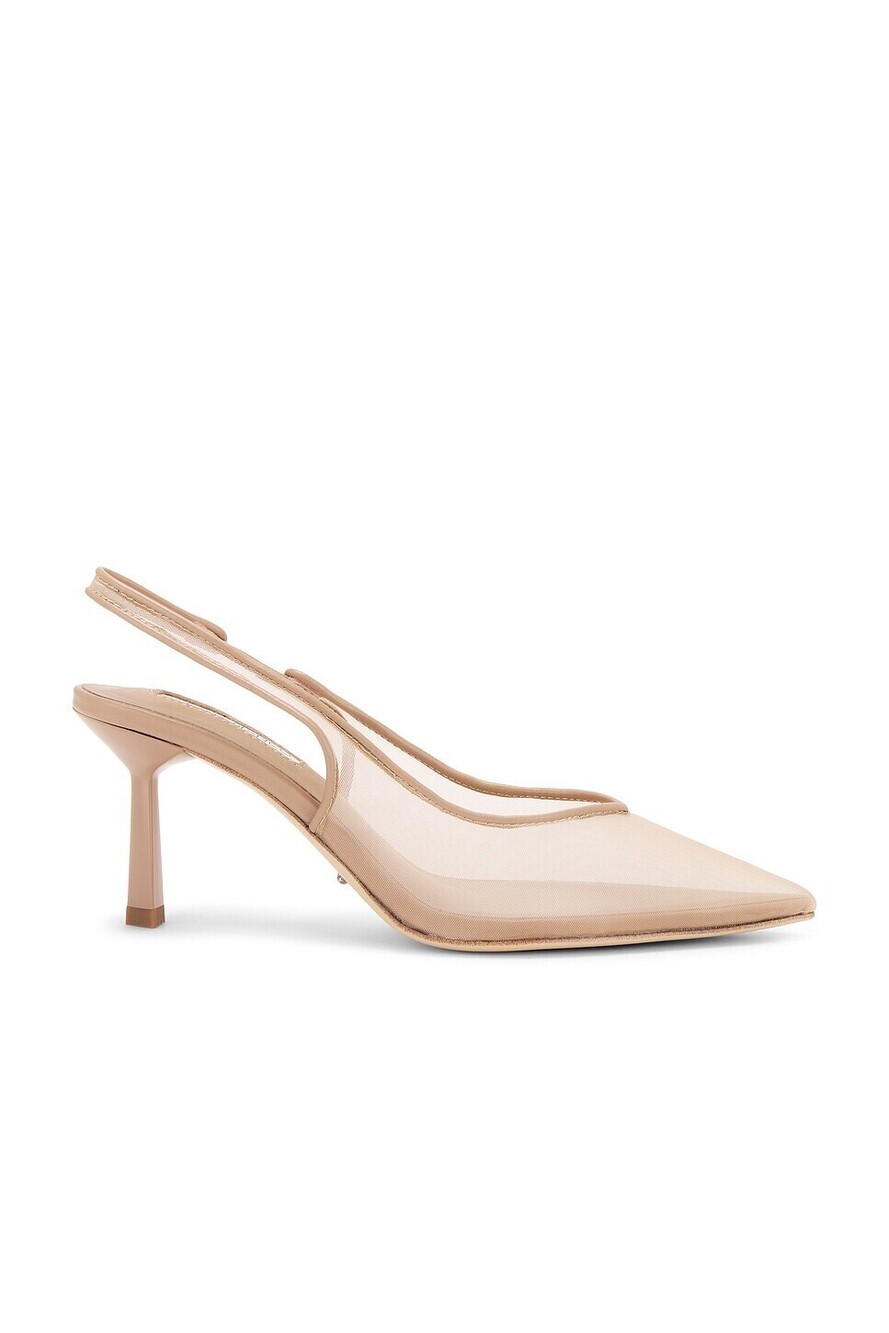 Tony Bianco Breeze Heel in Skin leather mid heel pointed toe slingback